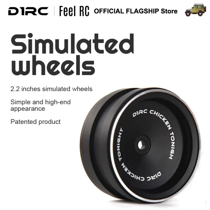 2023 D1RC 2.2inch D1RC Metal Beadlock Wheels Chicken Tonight for 1/10 Rc Crawler Car