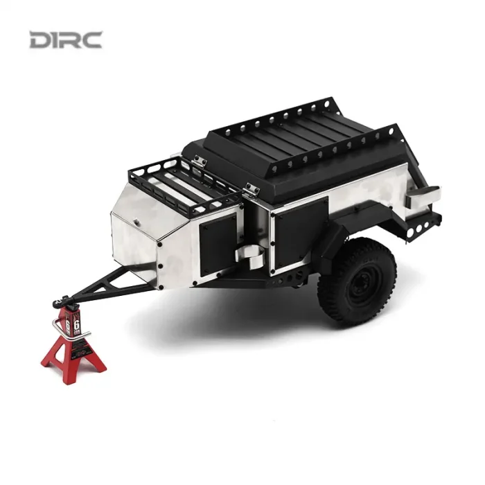 D1RC 1:10 simulated camping trailer. RV trailer. metal climbing vehicle tow bucket. independent suspension .for RC car