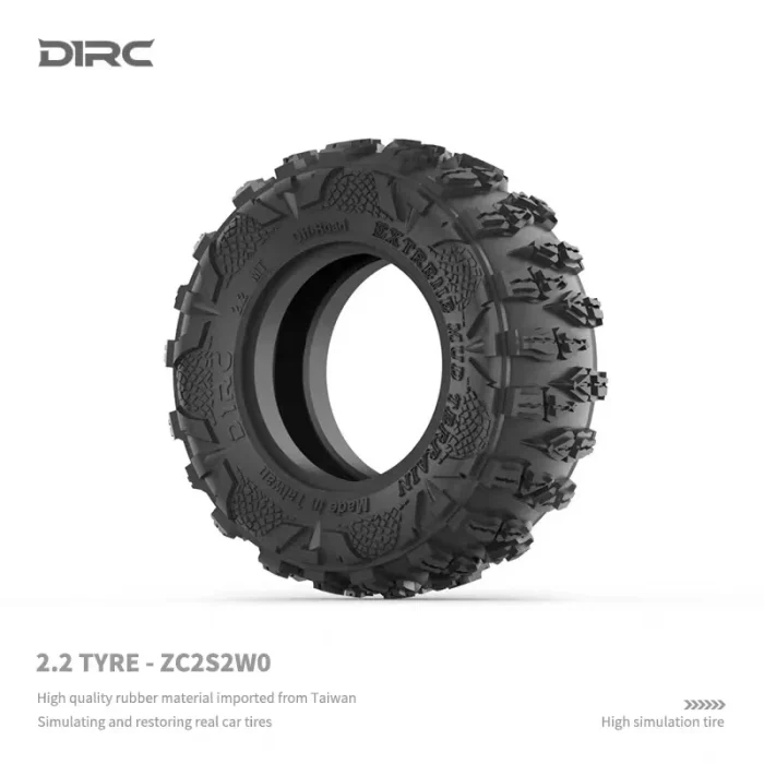 D1RC Super Grip 2.2 Inch Tires 120mm tires FOR 1/10 SCALE Axial 90018 90048 90045 90031 TRX4M D90. rc car