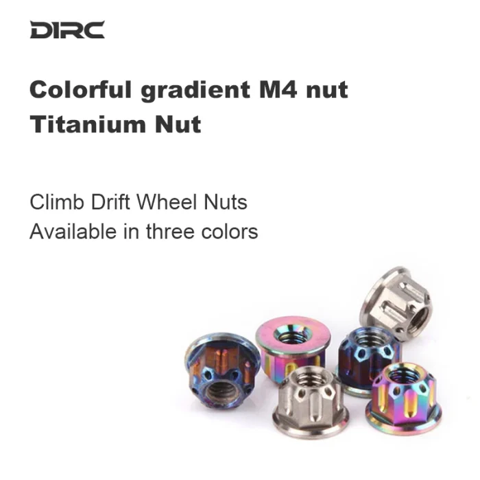 D1RC nut Titanium alloy M4 nut climbing wheel hub nut drifting wheel hub nut